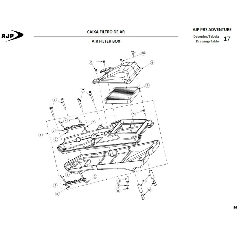 Arandela (125H M6) para AJP AN125A06INOX