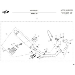 Juego colector de escape doma para AJP 00MTS06A0061
