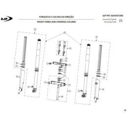 Abrazadera del manillar (kit ajp) para AJP 00SFS01A0061
