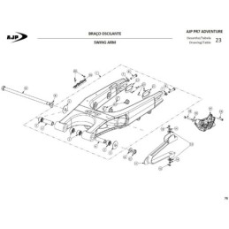 Tuerca (din 934 M8) para AJP PC0934008000