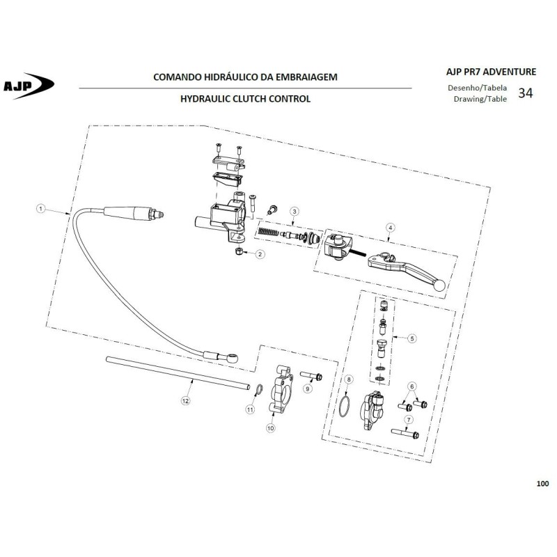 Kit de reparación de bomba de embrague (9.5) para AJP F000A00797