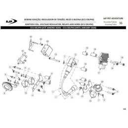 Tornillo fijación bobina encendido (din 69FS2 M6x70) para...