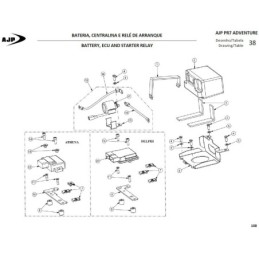 Relé de arranque simple (sólo con soporte de goma) para AJP 93A283100000