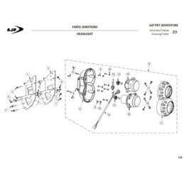 Soporte delantero l.e. faro para AJP 00ELS01A0094