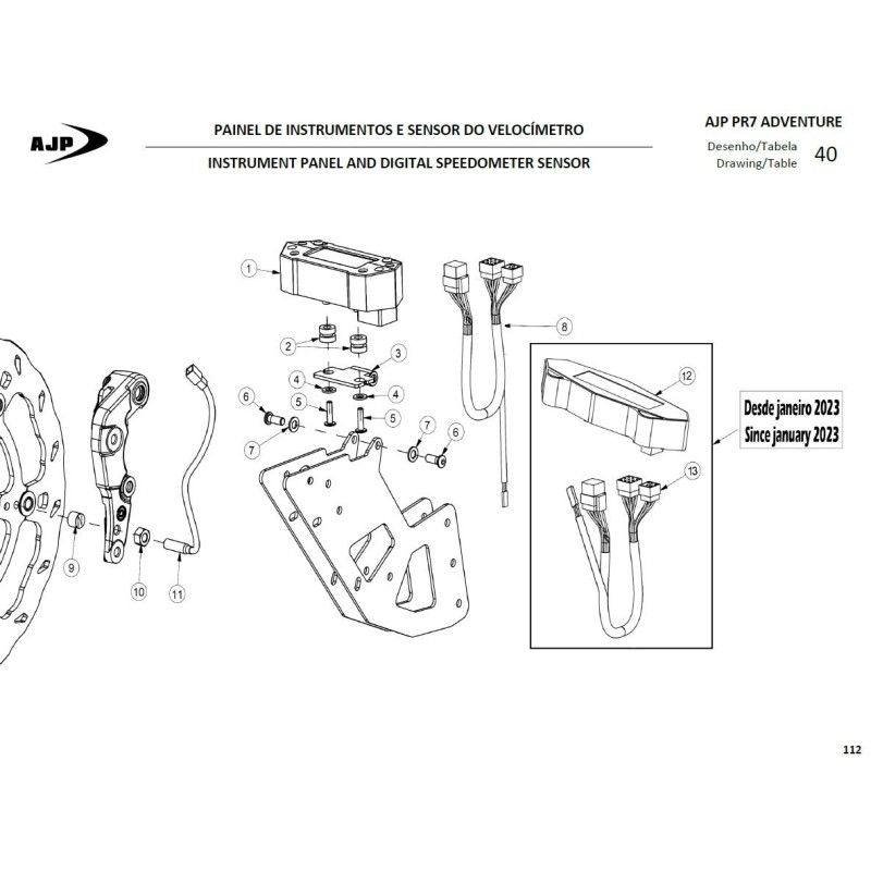 Tuerca (din 934 M8) para AJP PC093408INOX