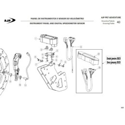 Cableado conexión del panel de instrumentos para AJP 00ELS01A0089