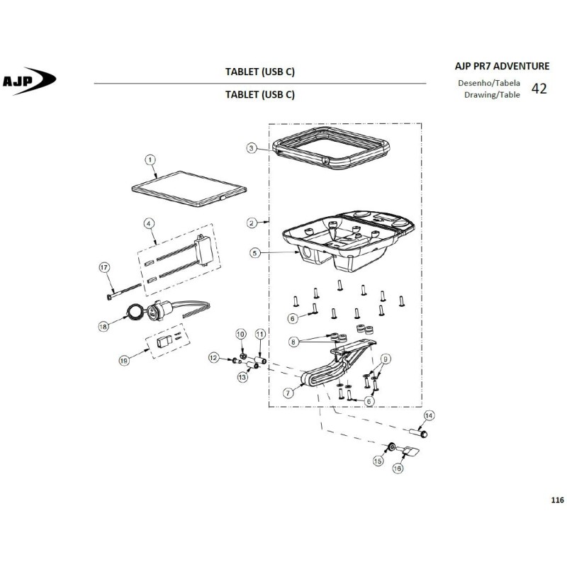 Tuerca con brida (din 6923 M6) para AJP PC6923006000