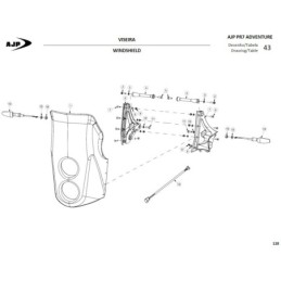 Indicador LED completo (frontal l.d./trasero l.e.) para AJP 00ELC01A0012