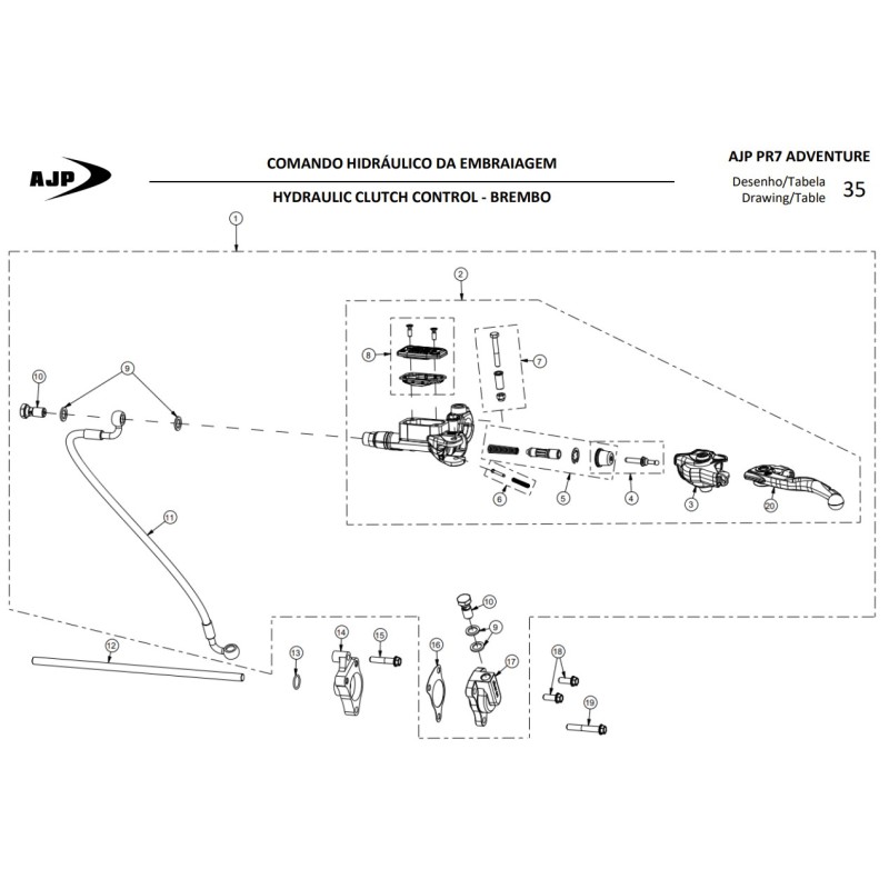 Tornillo (M6X40) para AJP PF069FS26040