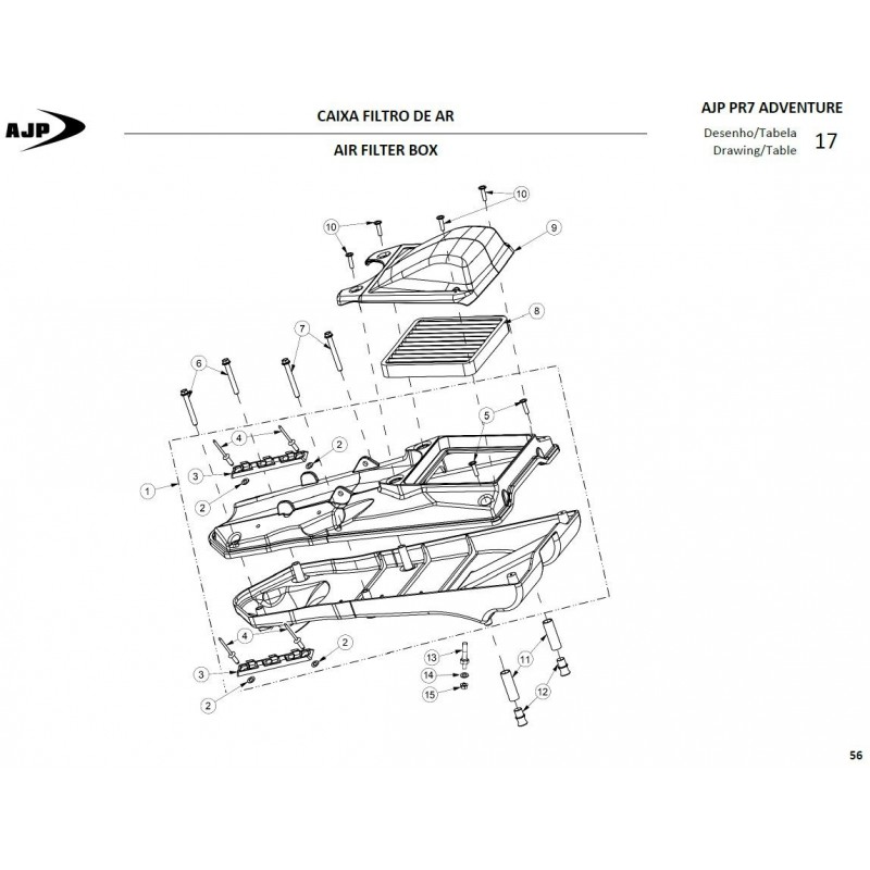 Tornillo autorroscante 3,5" - 2025 para AJP PF7981003513