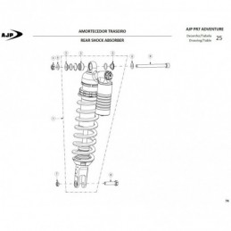 Tornillo especial amortiguador (M10 x 47 x 1,25) (gold...