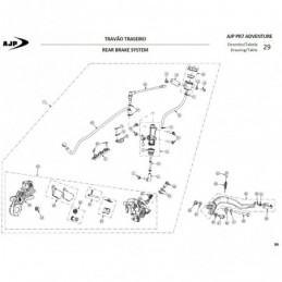 Pedal freno trasero (gold ed) - 2025 para AJP 00TRS07C0096