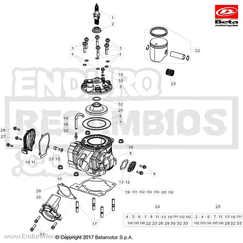 JUNTA CILINDRO 0,125 mm - 035110220000