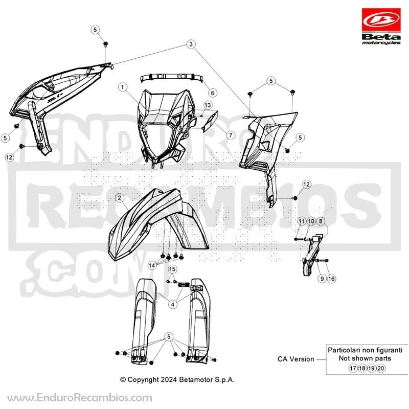 KIT TAPAS RADIADOR RX-RR-RC - 037431590097