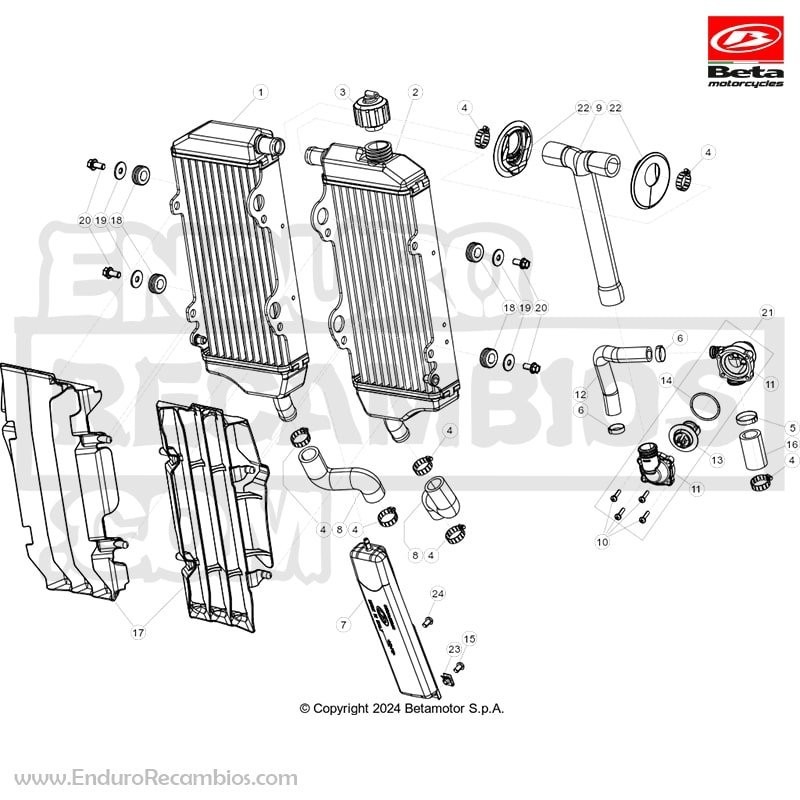 KIT REJILLAS RADIADOR - 037390290097