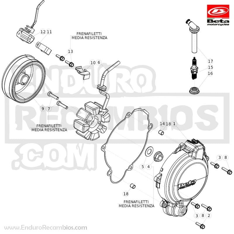 BUJIA NGK BR8 ECM 250cc - 1225123000