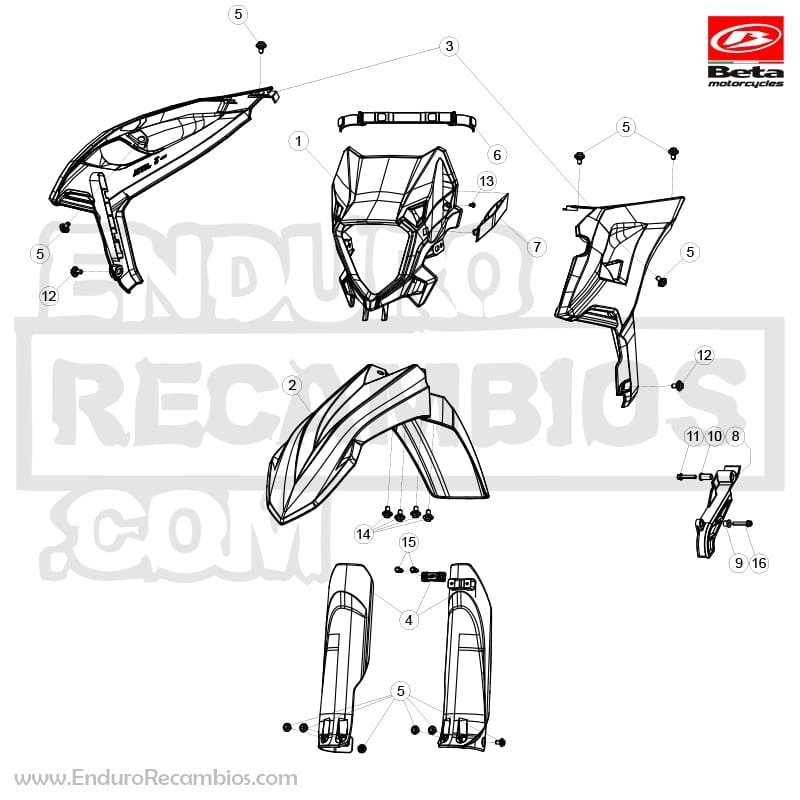 KIT TAPAS RADIADOR RX-RR-RC - 037431590097