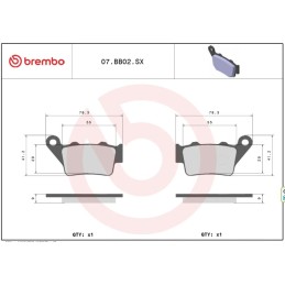 PASTILLAS FRENO TRASERA Brembo AJP PR7