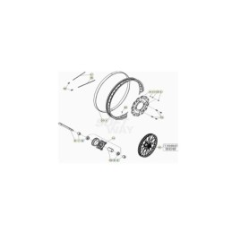 EJE RUEDA ANT RR 125 - 014411000000