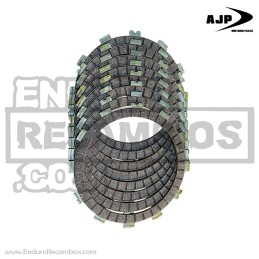 JUEGO DISCOS EMBRAGUE AJP PR7 (8 DISCOS) - NEWFREN