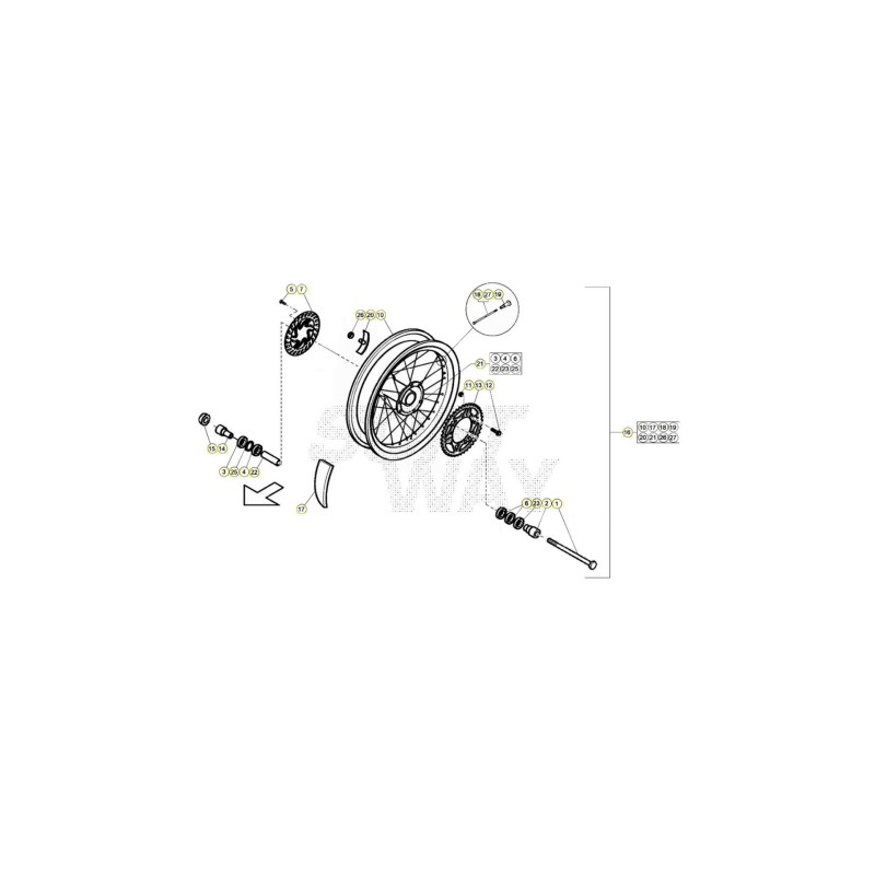 TUERCA 16-1,5 ESPECIAL EJE RUEDA TRAS- ALP 03 - 1329601000