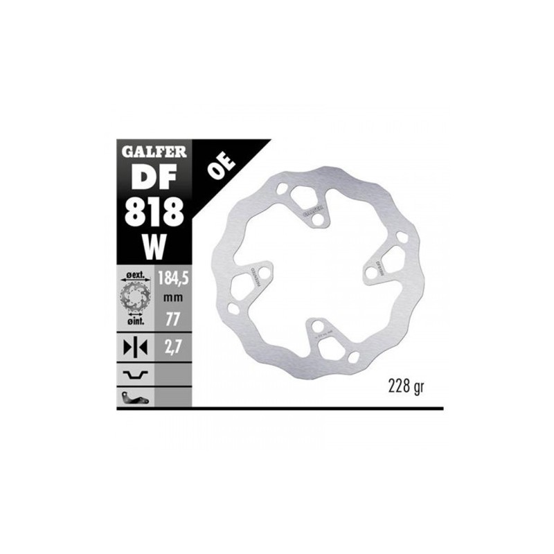 Disco Freno Delantero Trial - DF818W