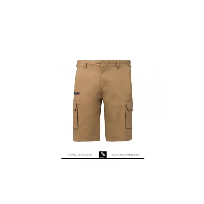 Pantalon Corto Multibolsillo Beige - PS00061