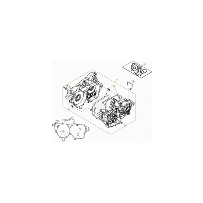 Nº 1 - CARTER MOTOR RR 2T 300 - 026010468000