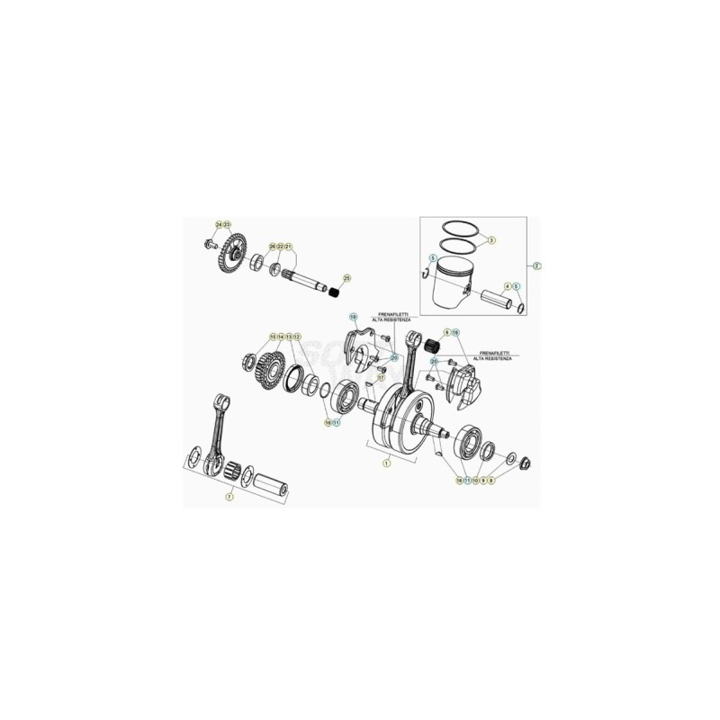 Nº 2 - PISTON COMPLETO 300CC D 71,96 MM - B - - 02602033800B