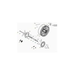 Nº 6 - EJE RUEDA POSTERIOR RR-4T - 2555812000