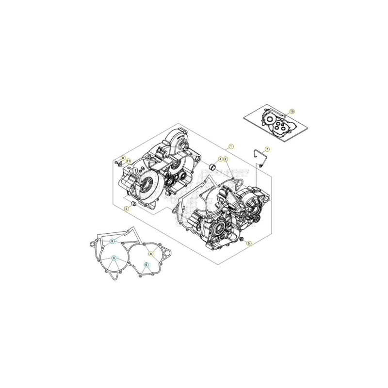 Nº 1 - CARTER MOTOR RX 2T - 026010508000