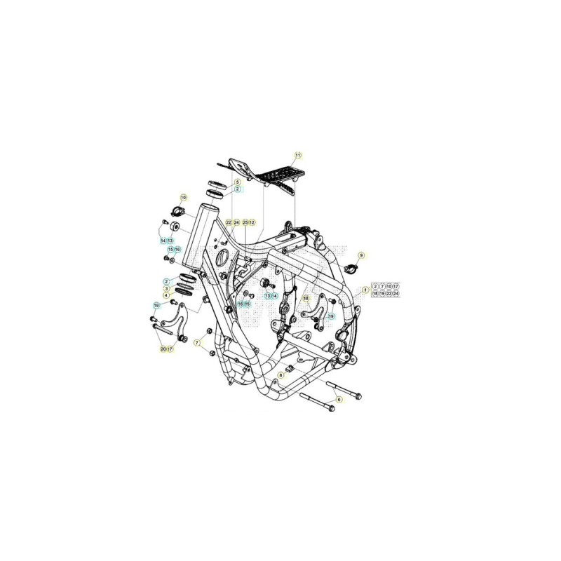 Nº 17 - SOPORTE MOTOR RX 2T - 050320008000