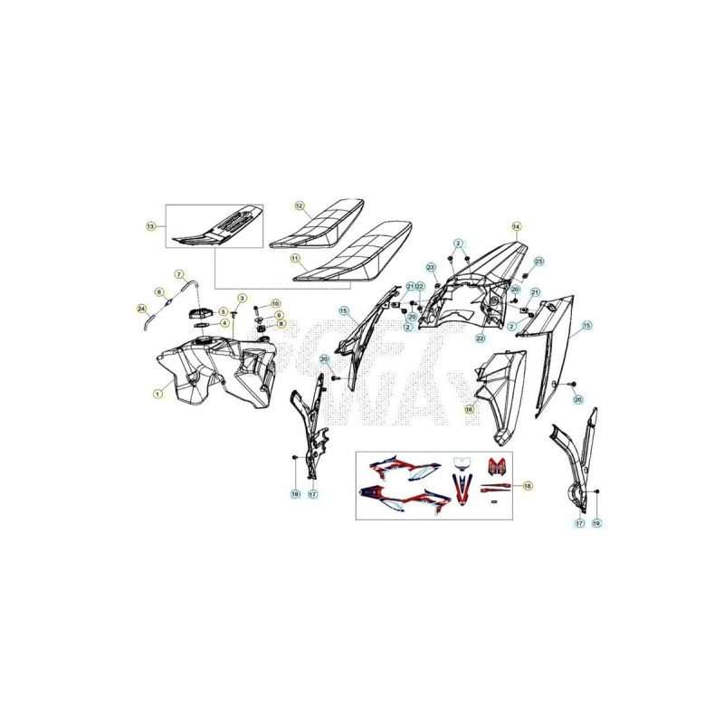 Nº 1 - DEPOSITO GASOLINA RX 4T - 049430280051
