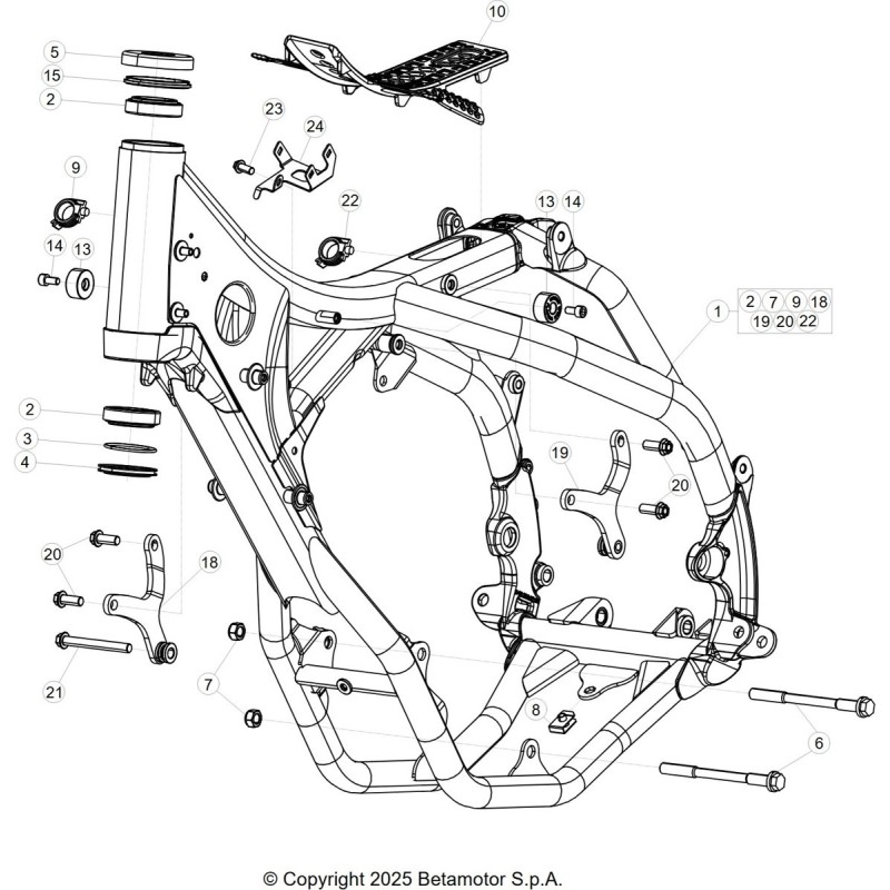 Nº 19 - SOPORTE MOTOR RX 4T - 049320515000