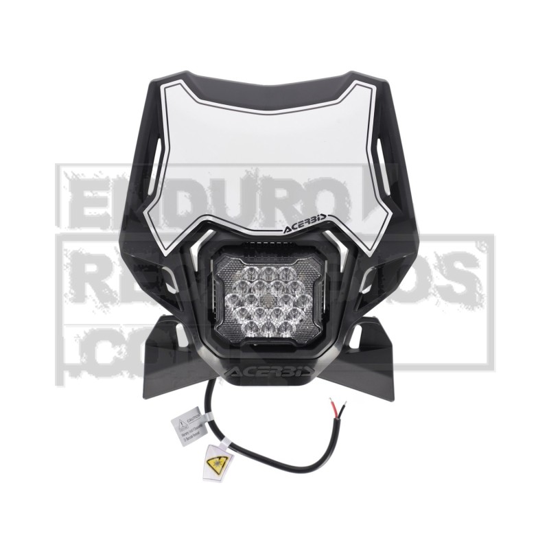 Portafaros con luz LED Acerbis VSL Lumen-X Negro