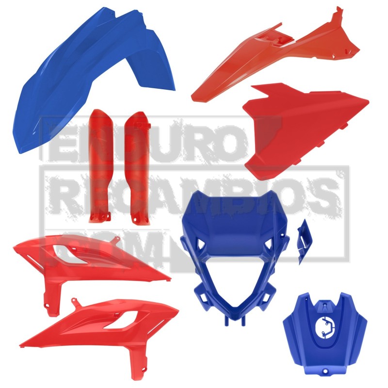 Kit completo de plásticos Acerbis para Beta X-PRO (2025-2026) Rojo/Azul