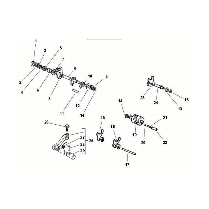 Nº 29 - PUNTERA PEDAL CAMBIO - 2290093000