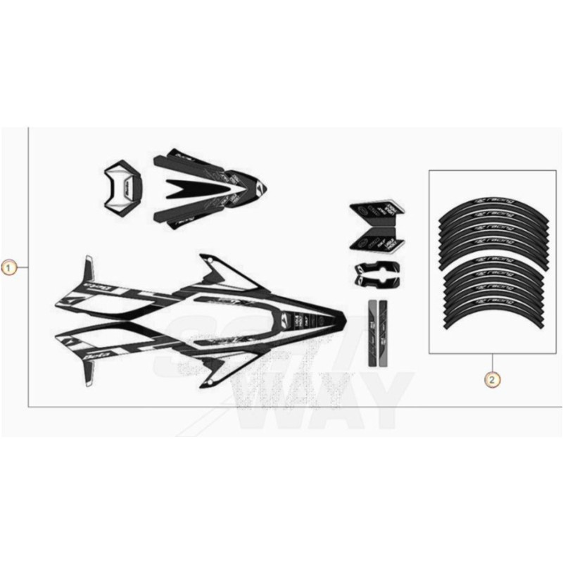 Nº 1 - ADHESIVOS COMPLETO ENDURO RR 2T 50 - 046430358200