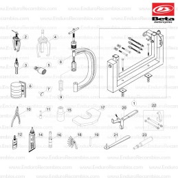 Nº 23 - UTILAJE ANILLO ELASTICO BLOQUEO-CLAVIJA 400-450-498cc - 006140300000