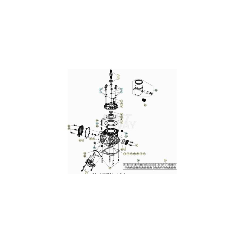 Nº 22  - PISTON LETRA *A* RR2T 125 - 035.02.019.80.0A