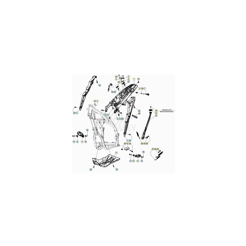 Nº 1  - CHASIS POSTERIOR XTRAINER 300 - 054.32.000.80.59
