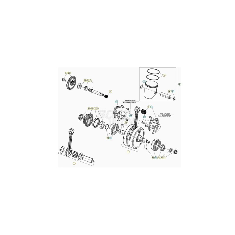Nº 1  - CIGUEÑAL MOTOR RR 2T 300 - 026.02.056.80.00 - 026020568200