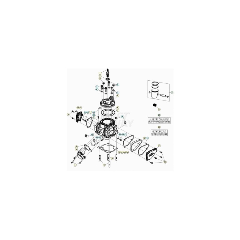 Nº 25  - CILINDRO D.73 -B- XTRAINER 300 - 036.11.045.82.0B