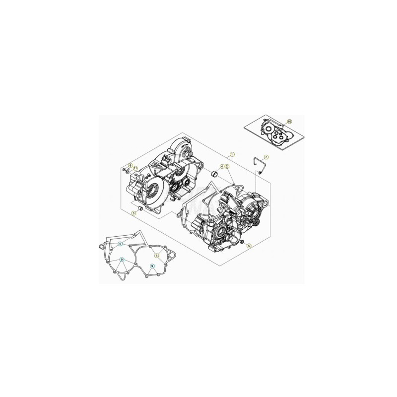 Nº 1 - CARTER MOTOR RR 2T 300 - 026.01.046.80.00