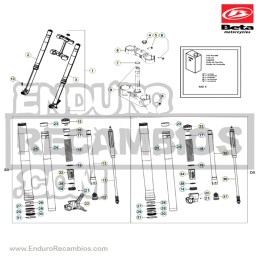 Nº 3 - BRAZO IZQUIERDO COMPLETO HORQUILLA RR 2T 125-200 MY24 - 041340478000