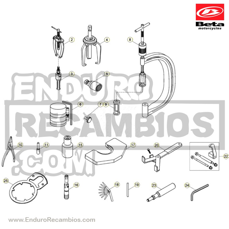 Nº 3 - EXTRACTOR COJINETES INT-20-30 MM - 006140160000