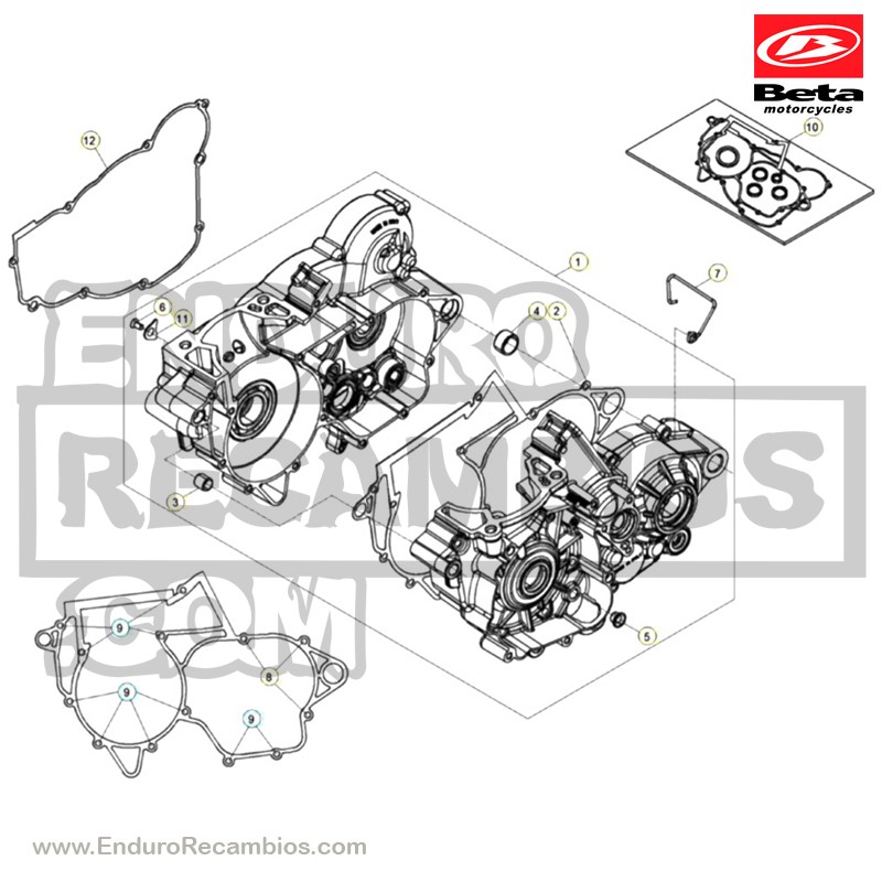Nº 1 - CARTER MOTOR XTRAINER 2T - 036010118000