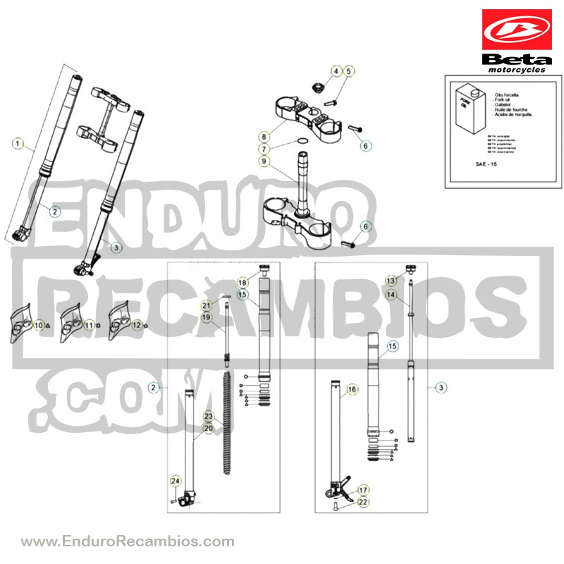Nº 2 - BARRA HORQUILLA DX - 036340038000