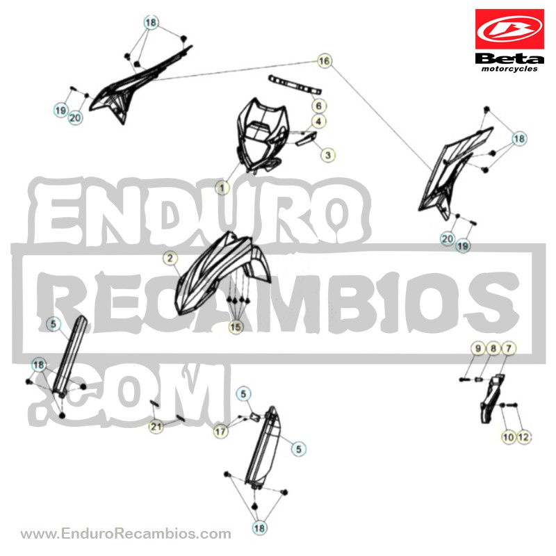 Nº 5 - KIT PROTECTOR HORQUILLA - 021450080097