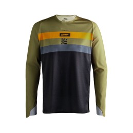 Camiseta Leatt Moto 4.5 Enduro - LB50270005 S / Stripe Marrón Khaki